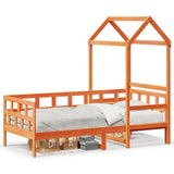 Lit de jour avec toit sans matelas 90x190 cm bois massif