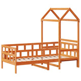 Lit de jour avec toit sans matelas 90x190 cm bois massif