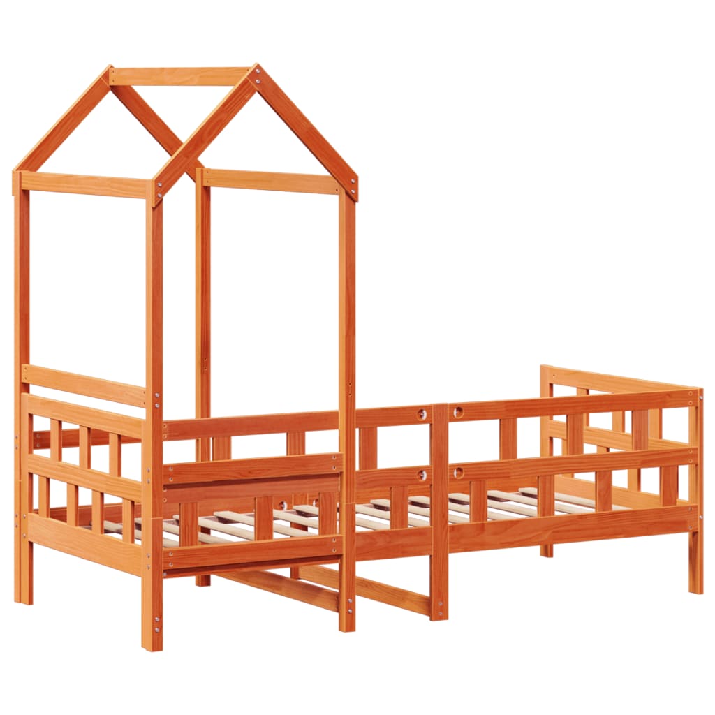 Lit de jour avec toit sans matelas 90x190 cm bois massif