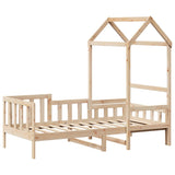 Day bed with roof without mattress 90x200 cm solid wood