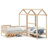 Daybed and bench set with roof without mattress