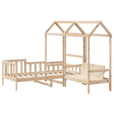 Daybed and bench set with roof without mattress