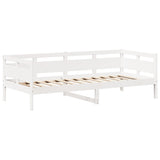 Lit de jour avec toit sans matelas blanc 80x200 cm bois massif