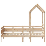 Lit de jour avec toit sans matelas 90x190 cm bois massif