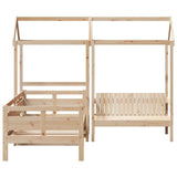 Daybed and bench set with roof without mattress