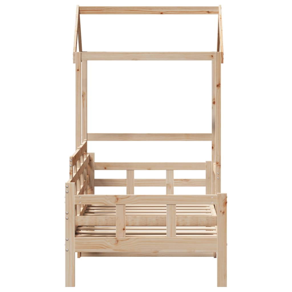 Lit de jour avec toit sans matelas 90x190 cm bois massif