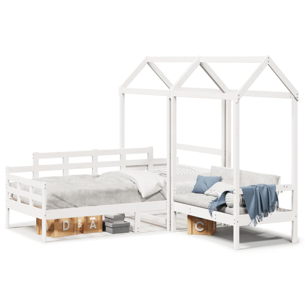 Daybed and bench set and roof without mattress white