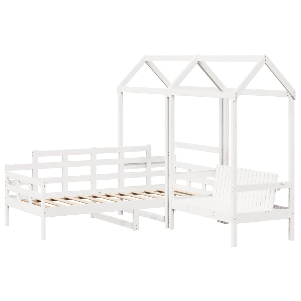 Daybed and bench set and roof without mattress white