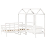 Daybed and bench set and roof without mattress white