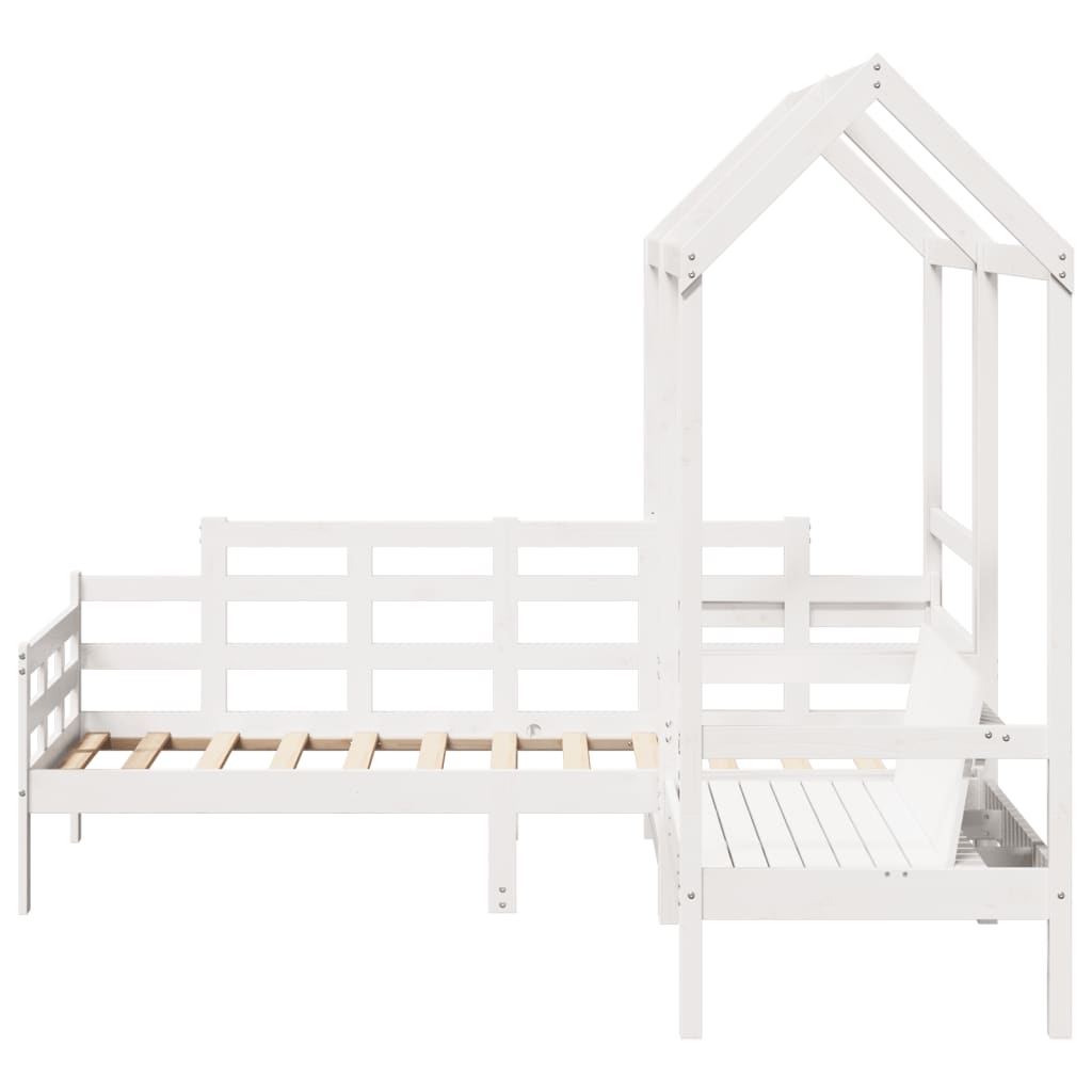 Daybed and bench set and roof without mattress white