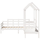 Daybed and bench set and roof without mattress white