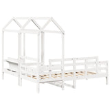 Daybed and bench set and roof without mattress white