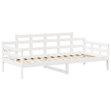 Daybed and bench set with roof without mattress white