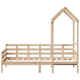 Lit de jour avec toit sans matelas 90x200 cm bois massif