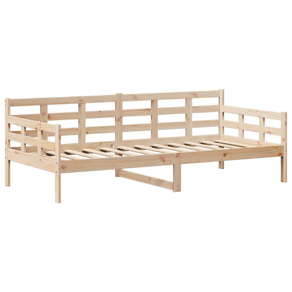 Lit de jour avec toit sans matelas 90x200 cm bois massif