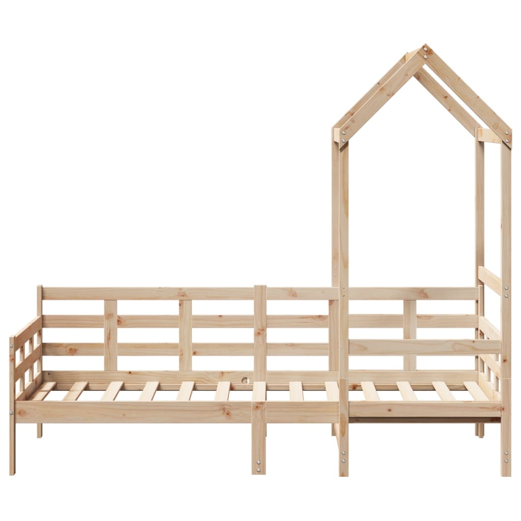 Day bed with roof without mattress 90x190 cm solid wood