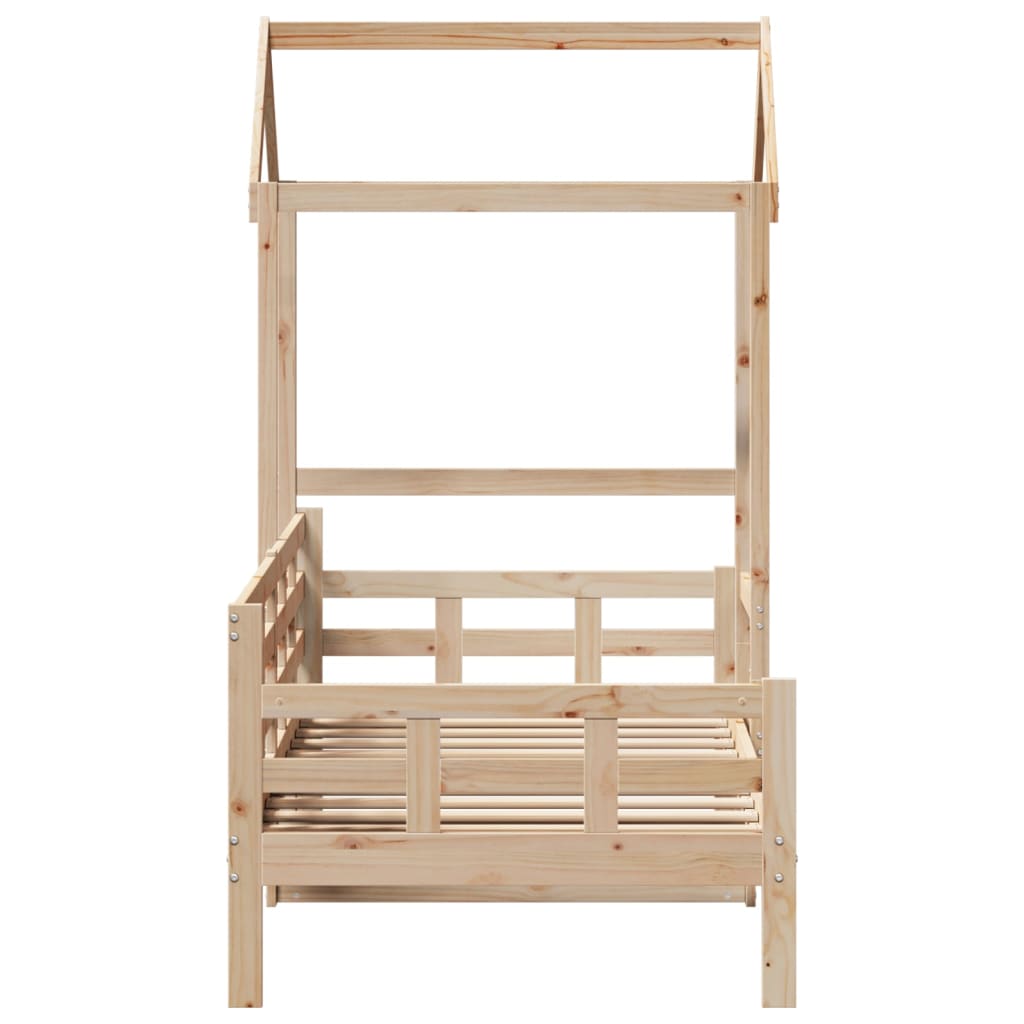 Lit de jour avec toit sans matelas 90x190 cm bois massif