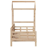 Lit de jour avec toit sans matelas 90x190 cm bois massif