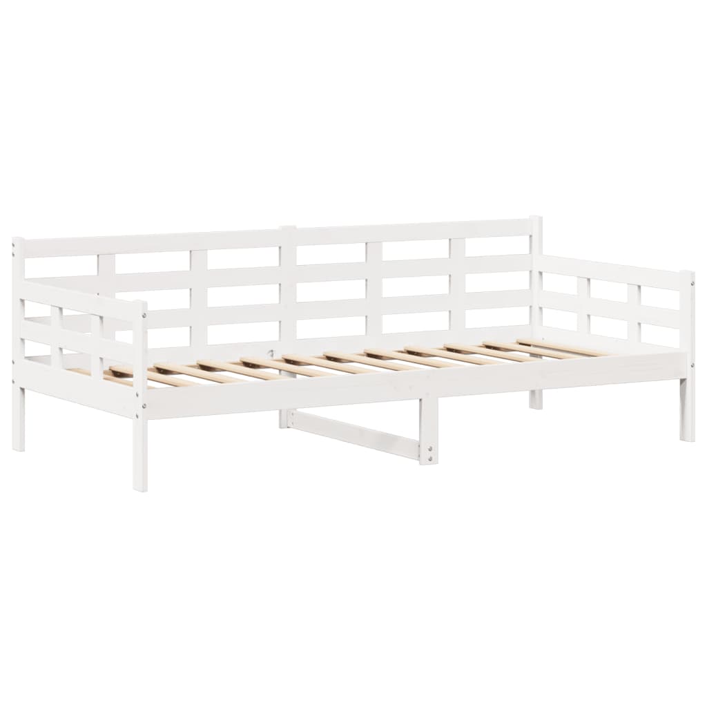 Daybed and bench set with roof without mattress white