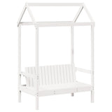 Daybed and bench set with roof without mattress white