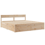 Cadre de lit sans matelas 200x200 cm bois massif de pin