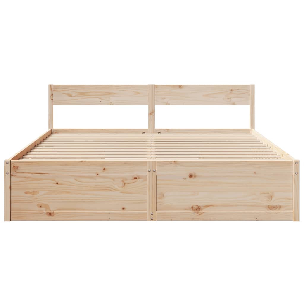 Cadre de lit sans matelas 200x200 cm bois massif de pin