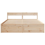 Cadre de lit sans matelas 200x200 cm bois massif de pin