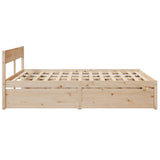 Cadre de lit sans matelas 200x200 cm bois massif de pin