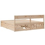 Cadre de lit sans matelas 200x200 cm bois massif de pin