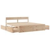 Cadre de lit sans matelas 200x200 cm bois massif de pin