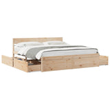 Cadre de lit sans matelas 180x200 cm bois massif de pin