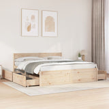 Cadre de lit sans matelas 180x200 cm bois massif de pin