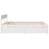 Cadre de lit sans matelas blanc 180x200 cm bois massif de pin