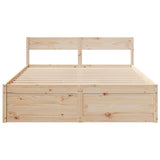 Cadre de lit sans matelas 160x200 cm bois massif de pin