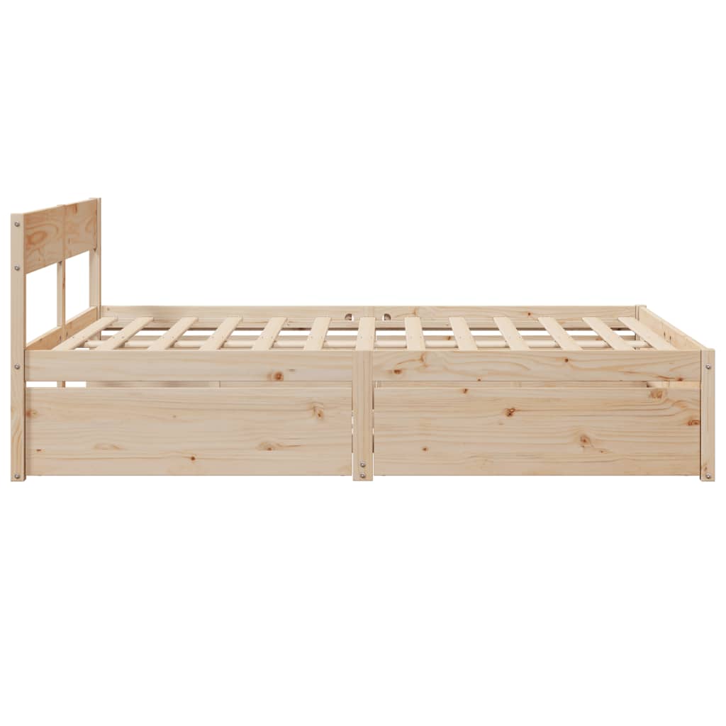 Bed frame without mattress 160x200 cm solid pine wood