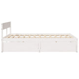 Cadre de lit sans matelas blanc 160x200 cm bois de pin massif