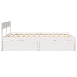 Cadre de lit sans matelas blanc 140x200 cm bois de pin massif