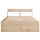 Cadre de lit sans matelas 120x200 cm bois de pin massif