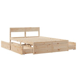 Bed frame without mattress 120x200 cm solid pine wood