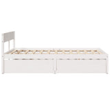 Bed frame without mattress white 120x200 cm solid pine wood