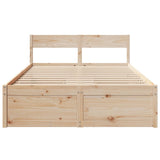 Cadre de lit sans matelas 140x190 cm bois de pin massif