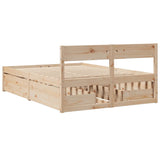 Cadre de lit sans matelas 140x190 cm bois de pin massif