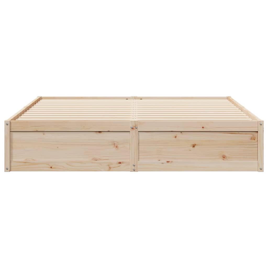 Cadre de lit sans matelas 200x200 cm bois massif de pin