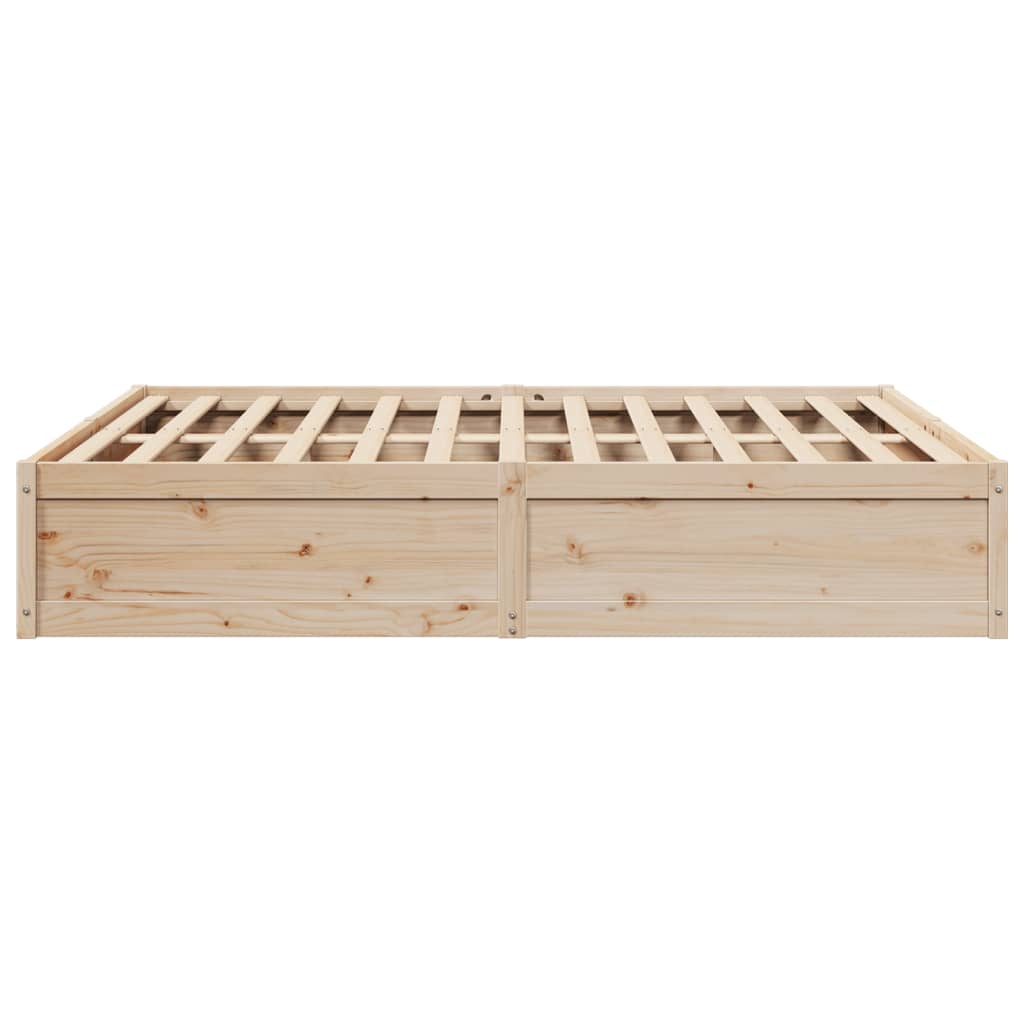 Cadre de lit sans matelas 200x200 cm bois massif de pin