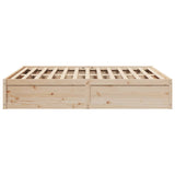 Cadre de lit sans matelas 200x200 cm bois massif de pin