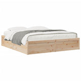 Cadre de lit sans matelas 180x200 cm bois massif de pin