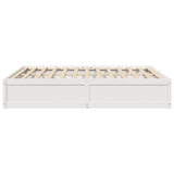 Bed frame without mattress white 180x200 cm solid pine wood