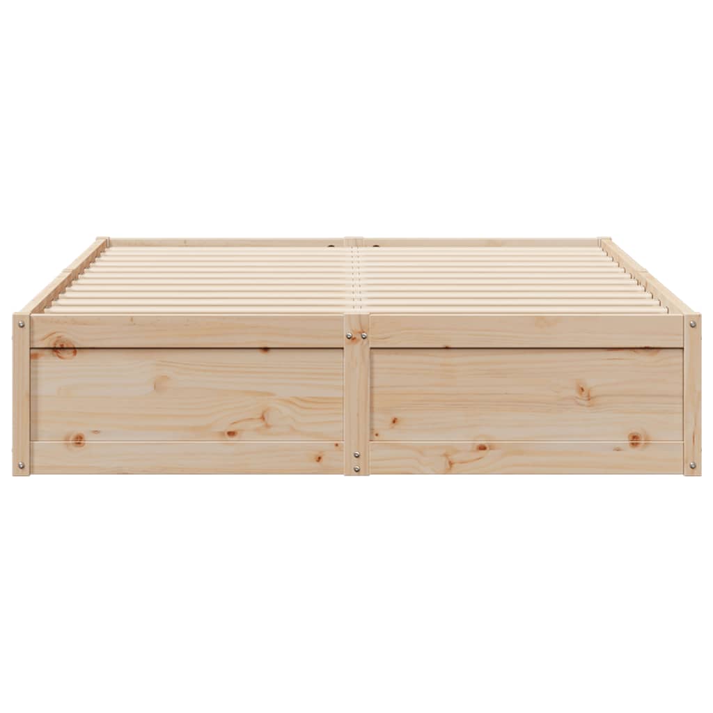 Cadre de lit sans matelas 160x200 cm bois massif de pin