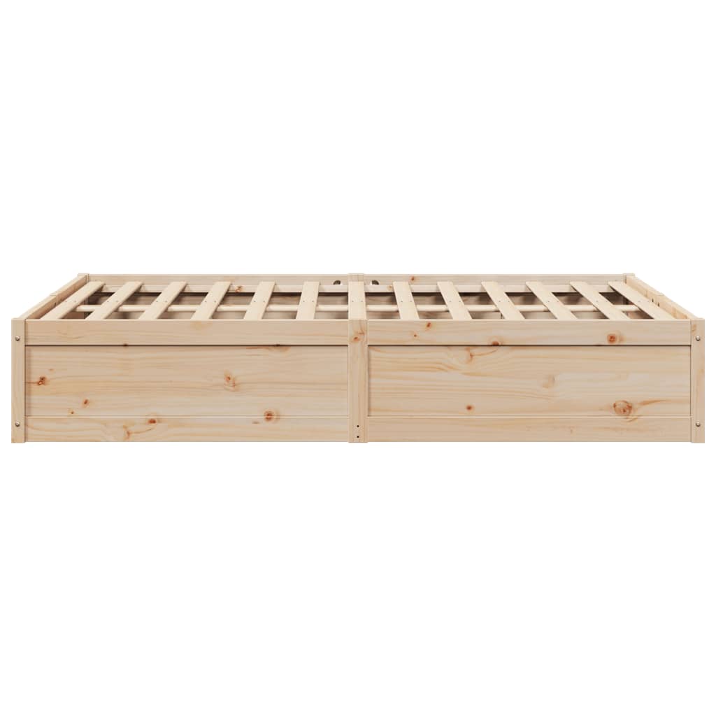 Cadre de lit sans matelas 160x200 cm bois massif de pin