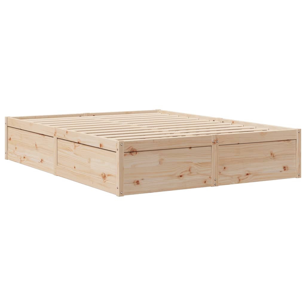 Cadre de lit sans matelas 160x200 cm bois massif de pin